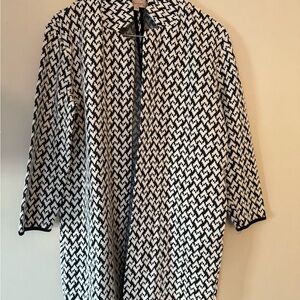 Philosophy Black and White Cardigan